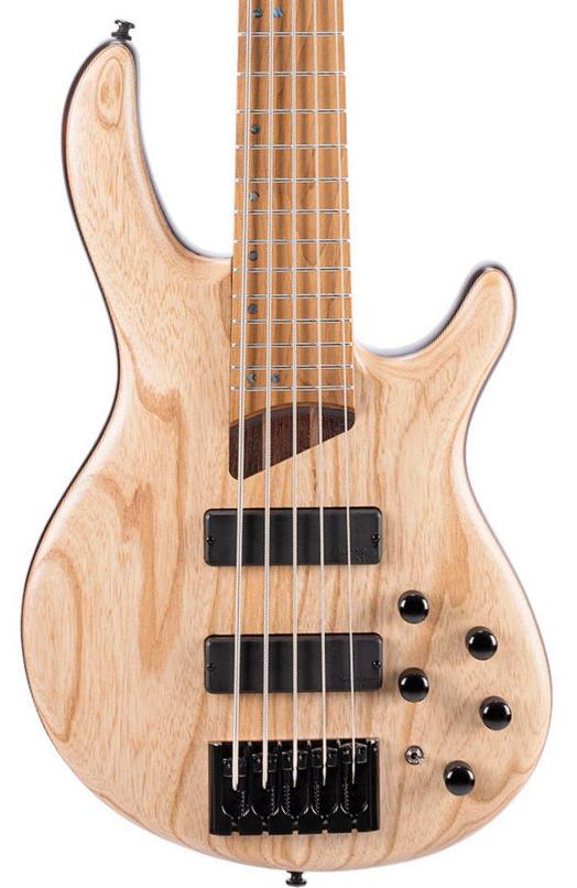 Solid body elektrische bas Cort Artisan B5 Element - open pore natural