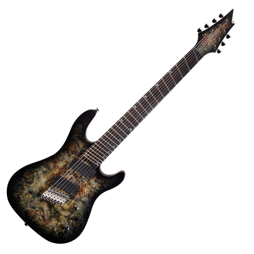 Cort Kx500ff 7c Hh Emg Ht Eb - Star Dust Black - Multi-scale gitaar - Variation 1