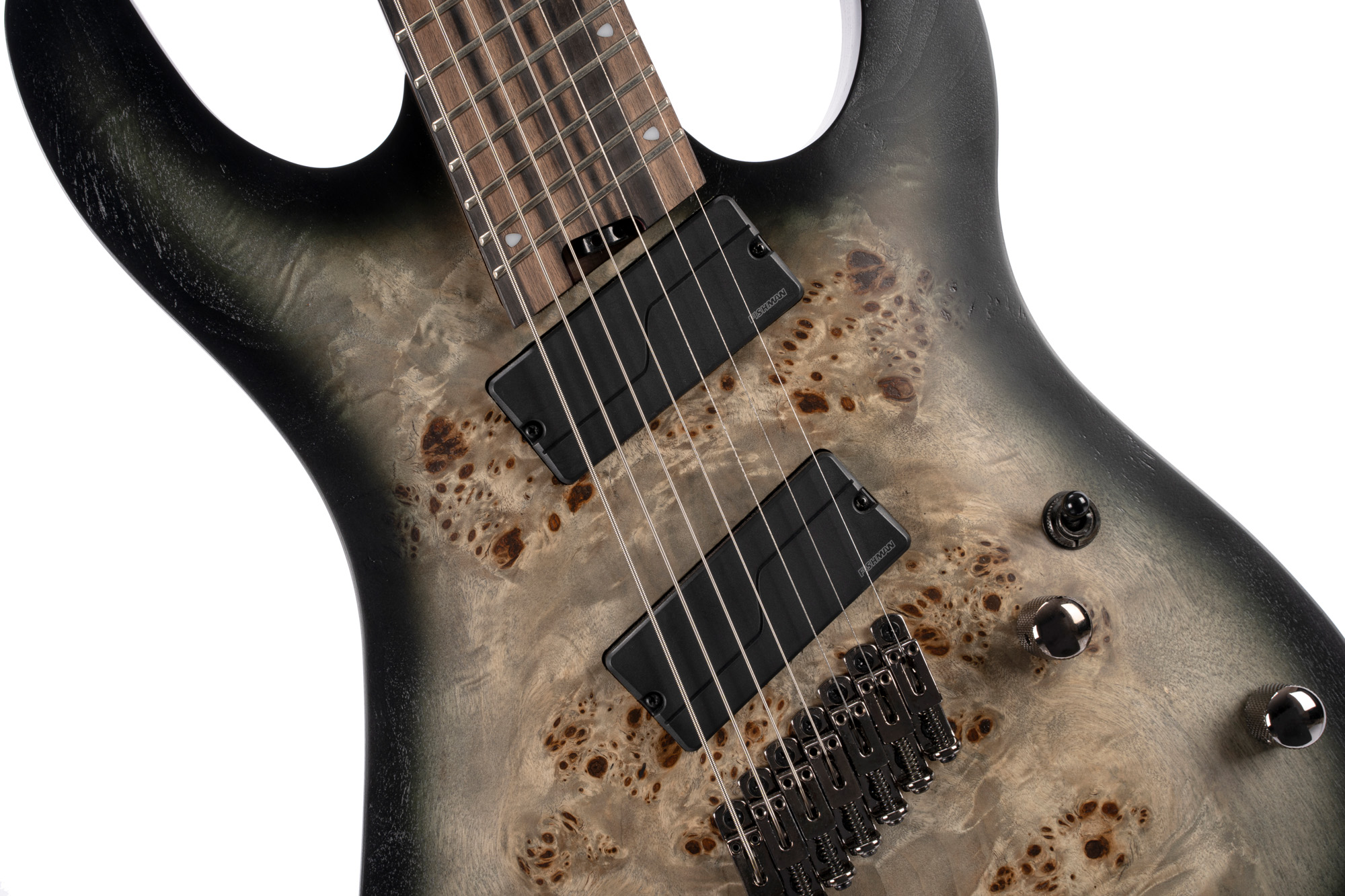 Cort Kx507 Multiscale 7c 2h Fishman Fluence Ht Eb - Star Dust Black - Multi-scale gitaar - Variation 1