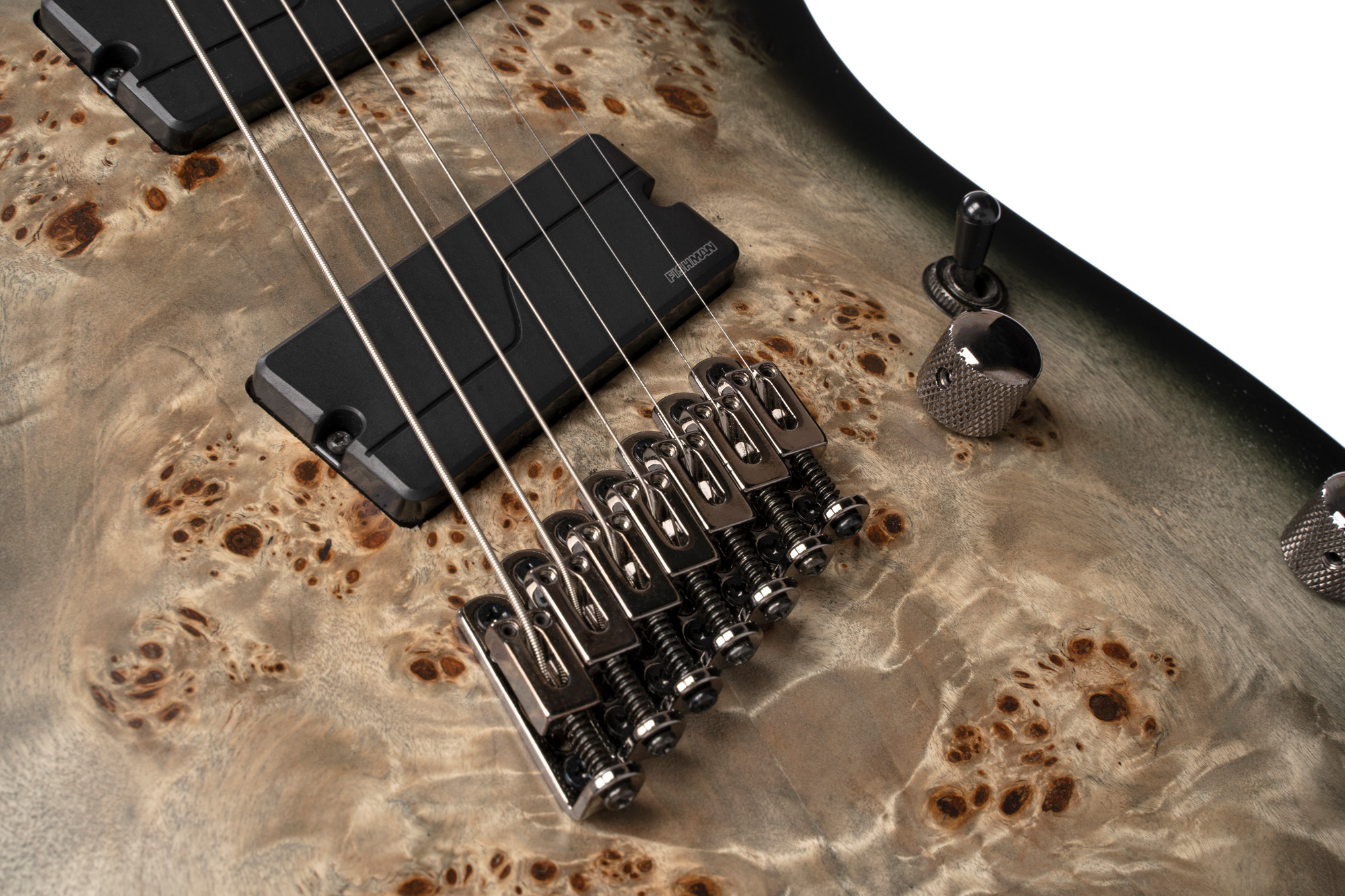 Cort Kx507 Multiscale 7c 2h Fishman Fluence Ht Eb - Star Dust Black - Multi-scale gitaar - Variation 2