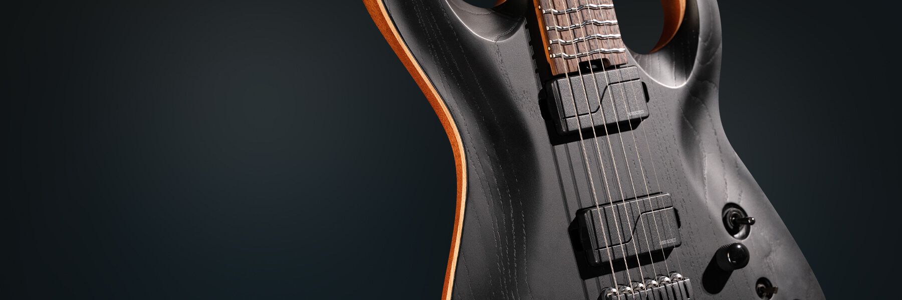 Cort Kx700 Tt True Temperament 2h Fishman Fluence Modern Ht Eb - Open Pore Black - Multi-scale gitaar - Variation 5