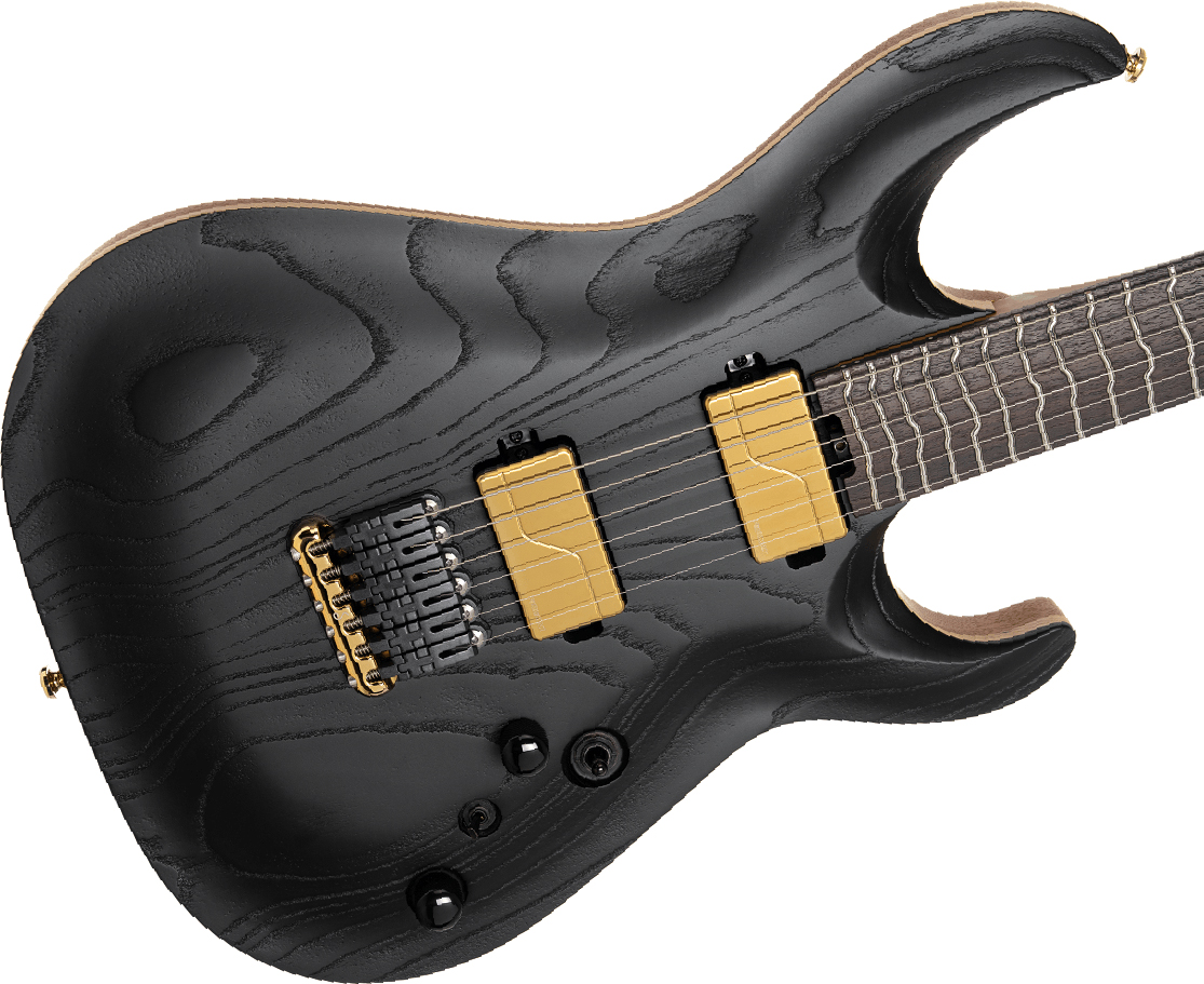 Cort Kx700tt True Temperament 2h Fishman Fluence Modern Ht Eb - Open Pore Black (gold Hardware) - Multi-scale gitaar - Variation 2
