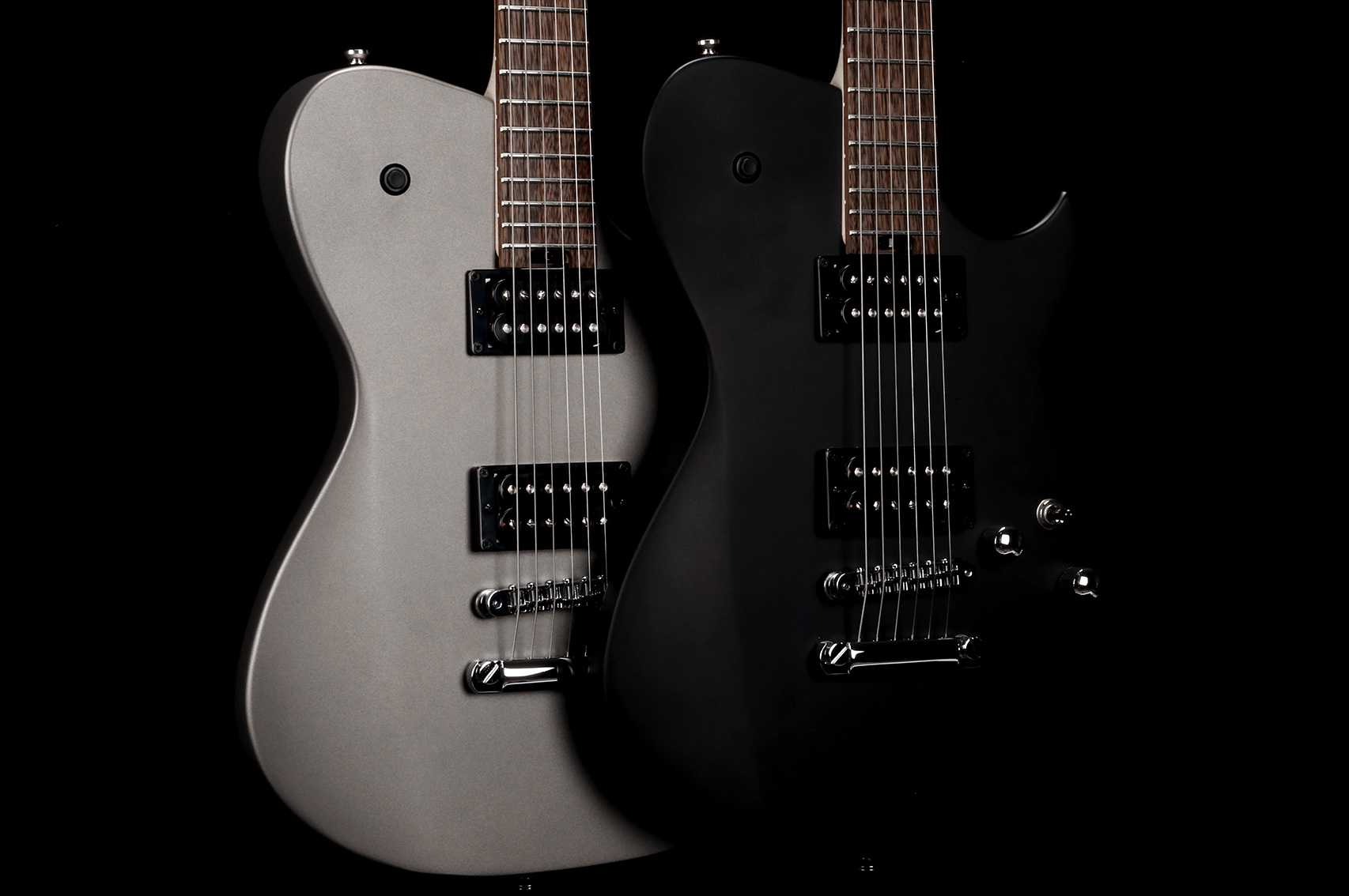 Cort Matthew Bellamy Mbm-1 Signature Hh Ht Lau - Black Satin - Retro-rock elektrische gitaar - Variation 1