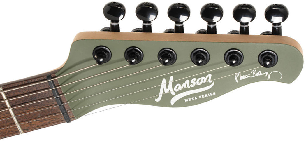 Cort Matthew Bellamy Mbm2h Meta Signature 2h Ht Lau - Satin Olive Green - Televorm elektrische gitaar - Variation 4