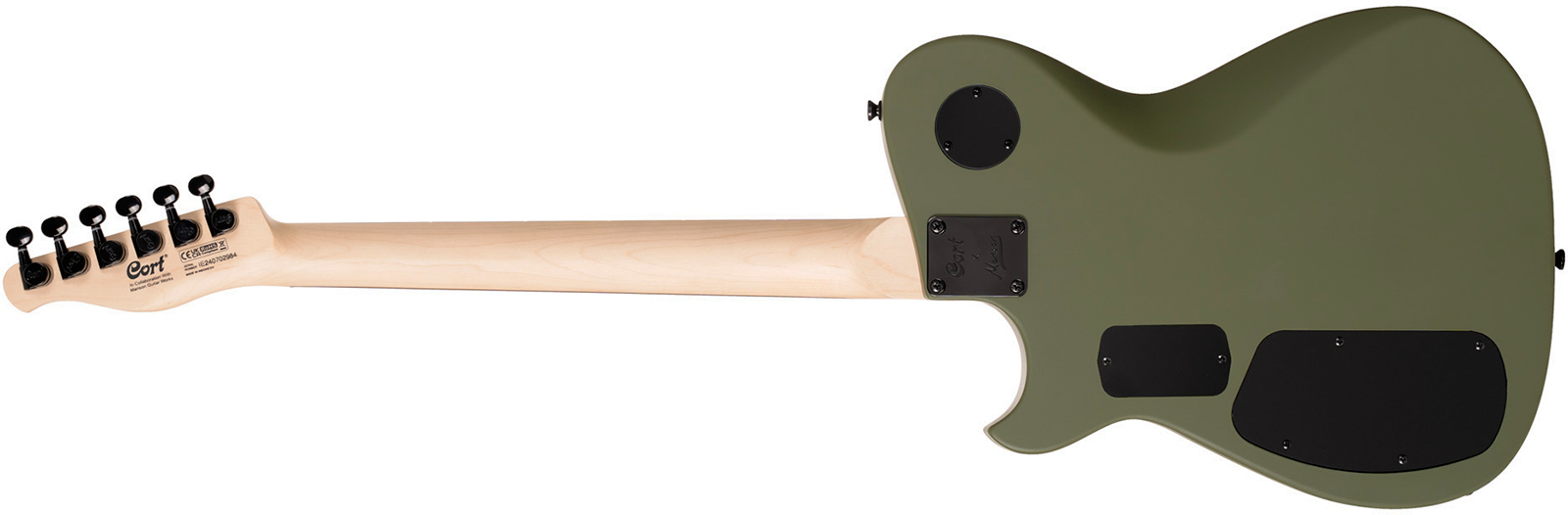 Cort Matthew Bellamy Mbm2h Sustainiac Meta Signature 2h Ht Lau - Satin Olive Green - Televorm elektrische gitaar - Variation 1