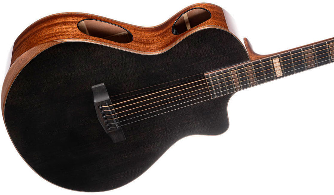 Cort Modern Masterpiece Concert Cw Epicea Acajou Eb - Black - Folk gitaar - Variation 2
