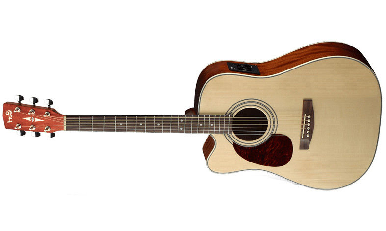 Cort Mr500eg Op Dreadnought Cw Gaucher Epicea Acajou - Open Pore - Elektro-akoestische gitaar - Variation 1