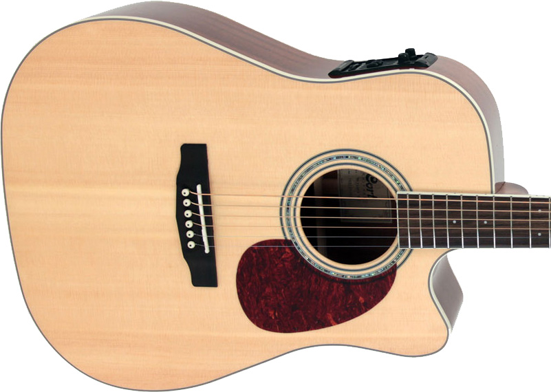 Cort Mr710fx Dreadnought Cw Epicea Acajou Ova - Natural Glossy - Elektro-akoestische gitaar - Variation 2