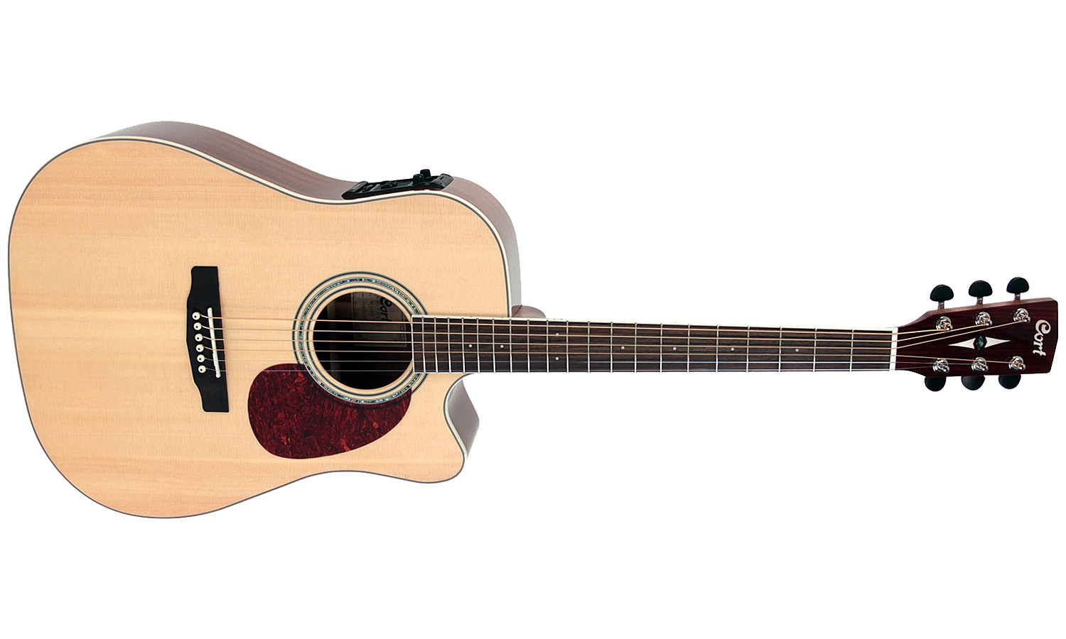 Cort Mr710fx Dreadnought Cw Epicea Acajou Ova - Natural Glossy - Elektro-akoestische gitaar - Variation 1