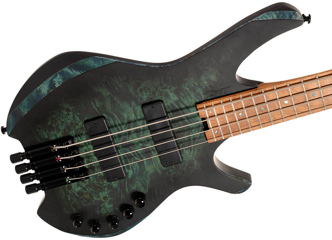 Cort Space 4c Artisan Active Bartolini Mn - Star Dust Green - Solid body elektrische bas - Variation 2