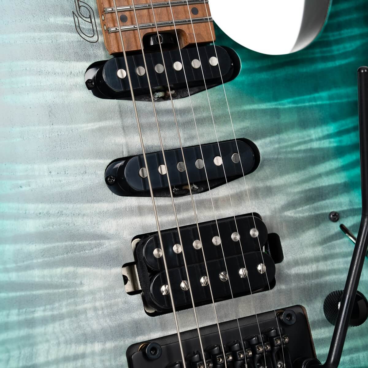 Cort Space G6tr 2h Fr Mn - Semi Gloss Lagoon - Double cut gitaar - Variation 4