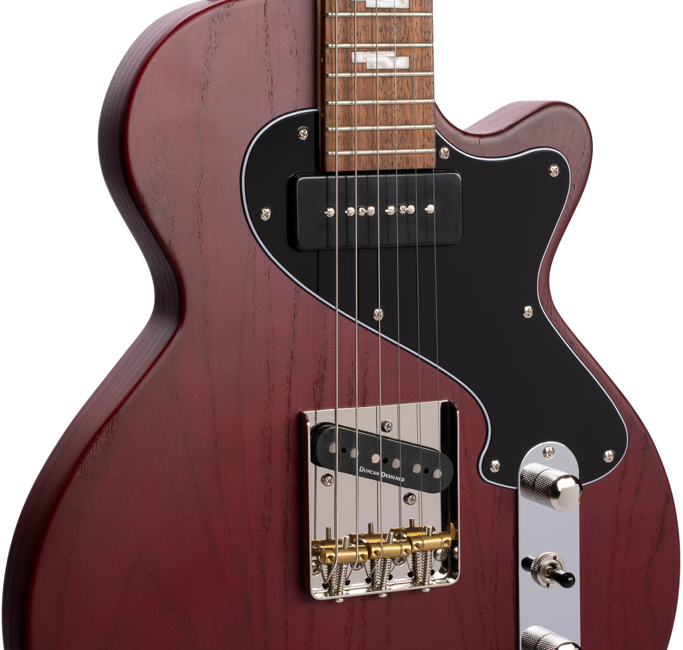 Cort Sunset Tc Opbr Ss Ht Jat - Open Pore Burgundy Red - Enkel gesneden elektrische gitaar - Variation 2