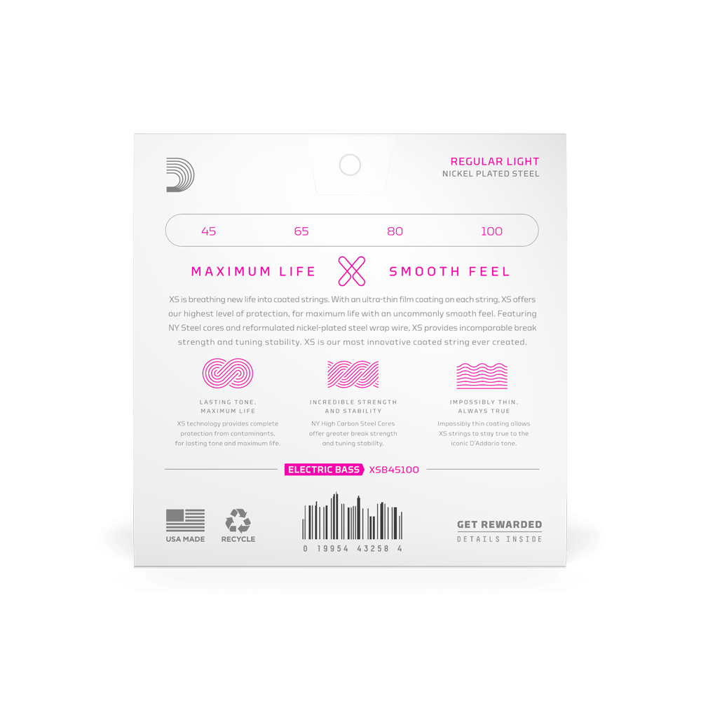 D'addario Jeu De 4 Cordes 45-100 Regular Light, Long Scale Coated Bass Strings - Elektrische gitaarsnaren - Variation 2