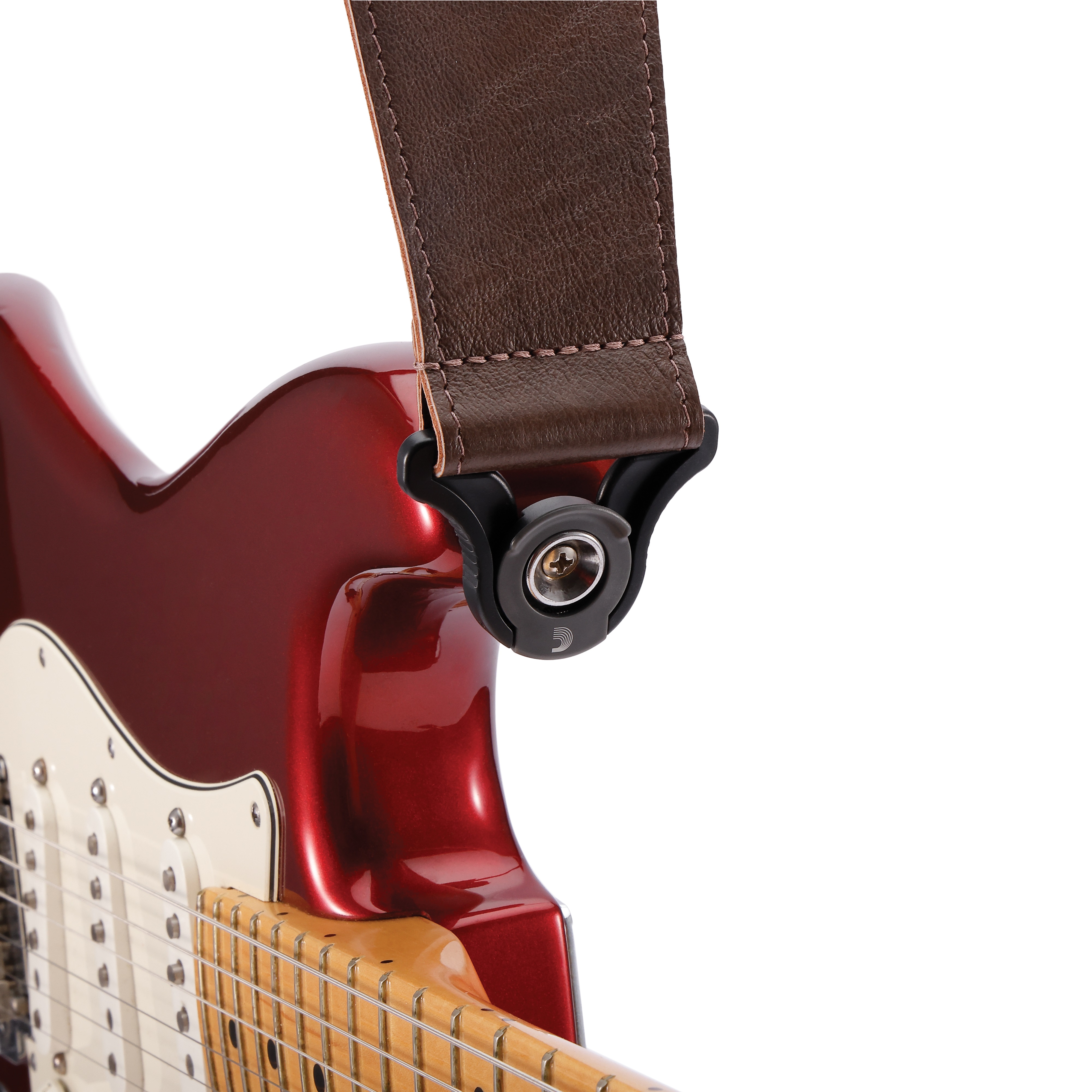 D'addario Auto Lock Cuir Guitar Strap Brown 6,3 Cm - Gitaarriem - Variation 3
