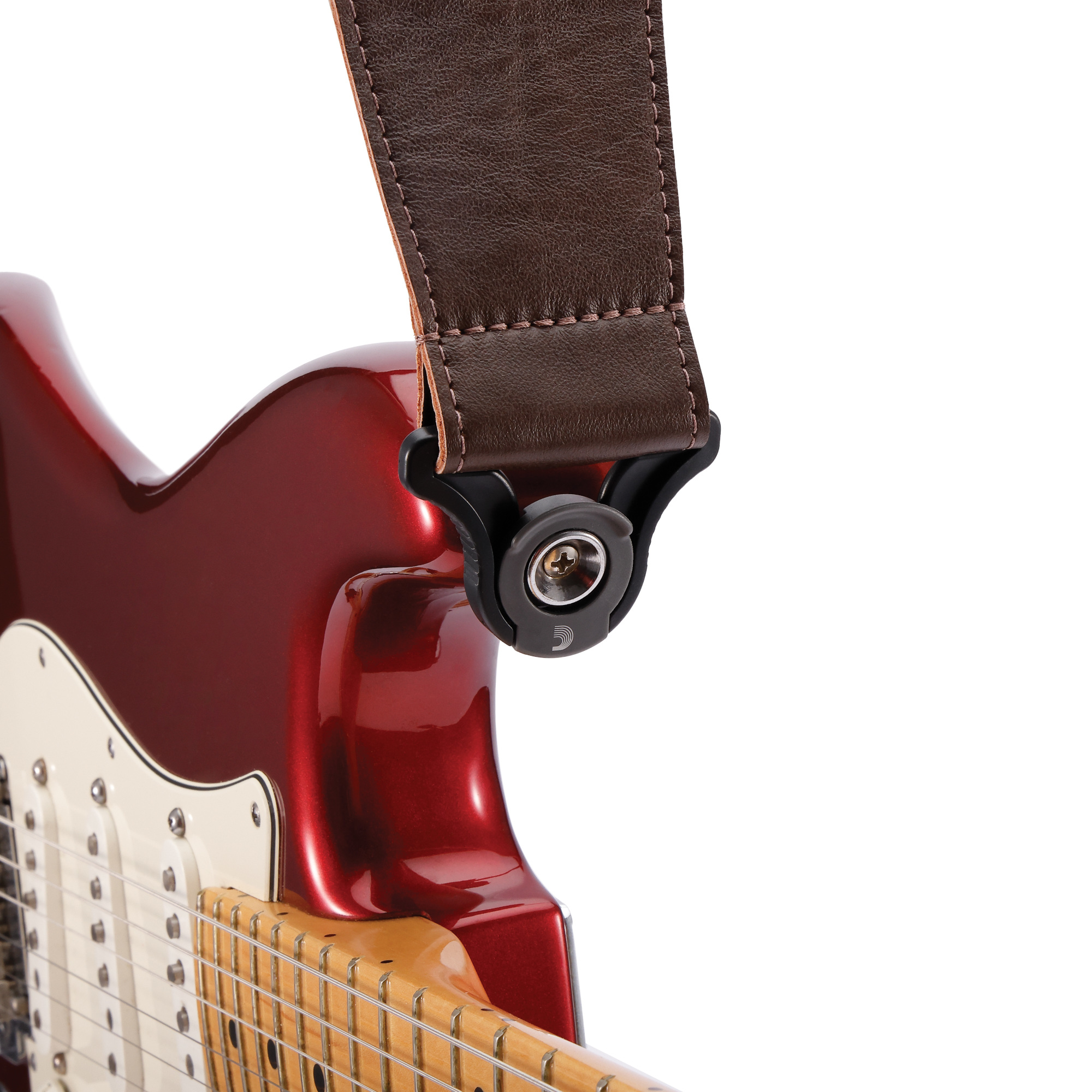 D'addario Auto Lock Cuir Guitar Strap Brown Largeur 7,6 Cm - Gitaarriem - Variation 3