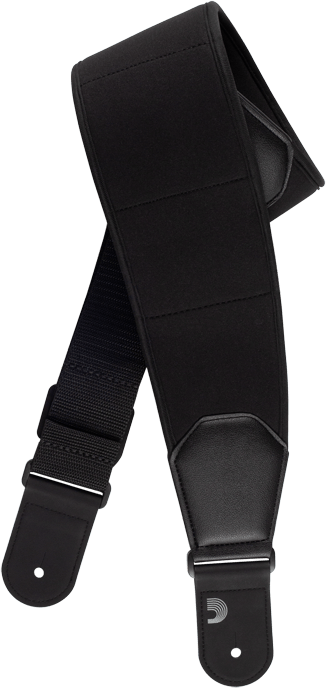 D'addario 35cft00 Comfort Neoprene Guitar Strap, Black - Gitaarriem - Main picture