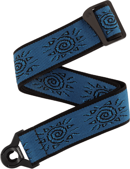 D'addario 50balpw04 Auto Lock Vintage Planet Waves, Suns/blue - Gitaarriem - Main picture