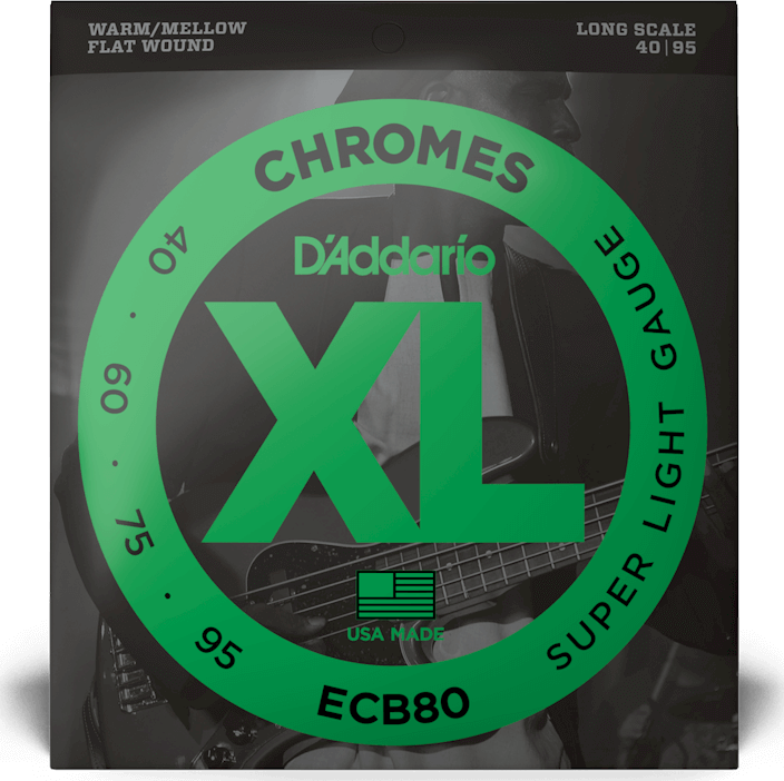 D'addario Jeu De 4 Cordes Ecb80 Bass (4) Chromes Super Light / Long Scale 40-95 - Elektrische bassnaren - Main picture