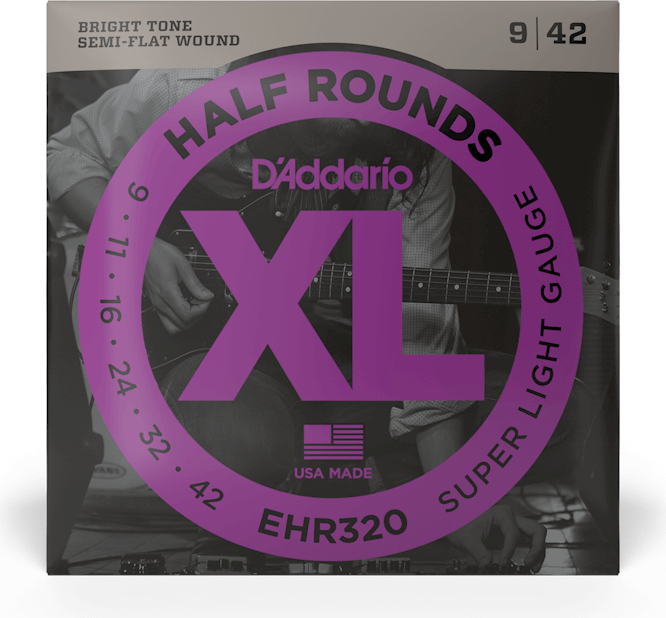 D'addario Jeu De 6 Cordes Ehr320 Electric Half Round Super Light 09-42 - Elektrische gitaarsnaren - Main picture