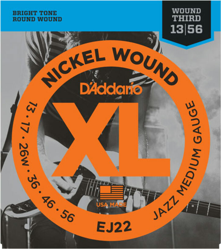 D'addario Jeu De 6 Cordes Ej22 Nickel Round Wound Jazz Medium 13-56 - Elektrische gitaarsnaren - Main picture