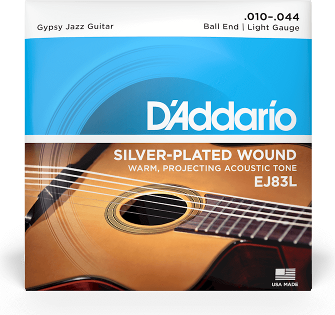 D'addario Ej83l Acoustic Gipsy Jazz Regular Light Ball End 10-44 - Westerngitaarsnaren - Main picture