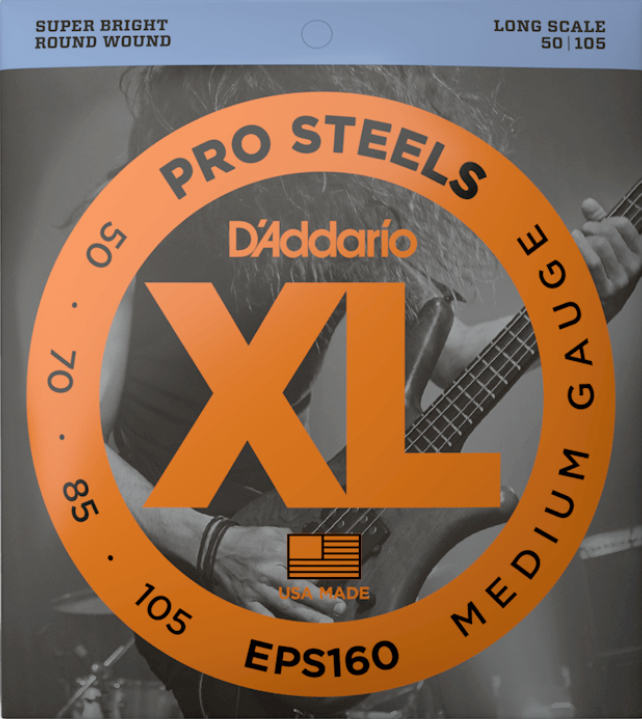 D'addario Eps160 Prosteels Round Wound Electric Bass Long Scale 4c 50-105 - Elektrische bassnaren - Main picture