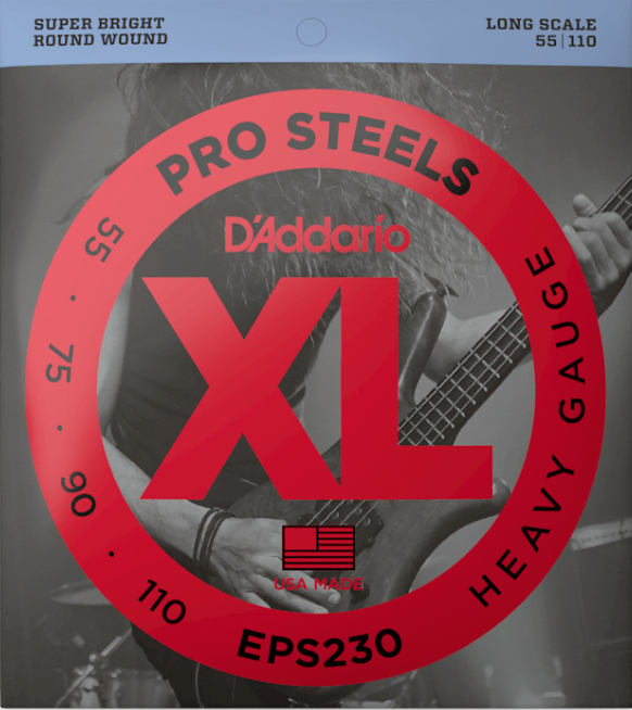 D'addario Eps230 Prosteels Round Wound Electric Bass Long Scale 4c 55-110 - Elektrische bassnaren - Main picture