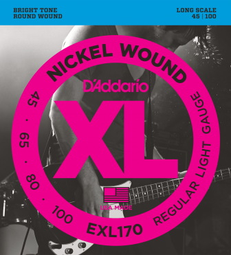 D'addario Jeu De 4 Cordes Esxl170 Xl Nickel Wound Basse 045-100 - Elektrische bassnaren - Main picture