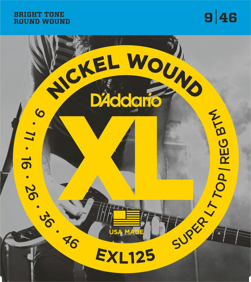 D'addario Jeu De 6 Cordes Exl125 Nickel Round Wound Sltrb 9-46 - Elektrische gitaarsnaren - Main picture