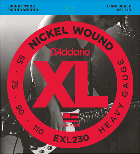 D'addario Jeu De 4 Cordes Exl230 Basse Elec. 4c Nickelwound Longscale 055.110 Exl230 - Elektrische bassnaren - Main picture