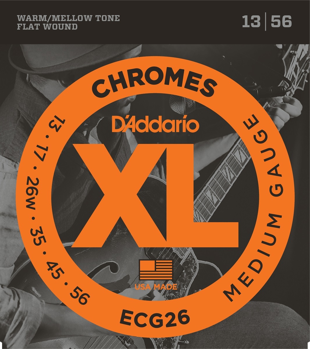 D'addario Jeu De 6 Cordes Guit. Elec. 6c Chromes Jazz 013.056 Ecg26 - Elektrische gitaarsnaren - Main picture