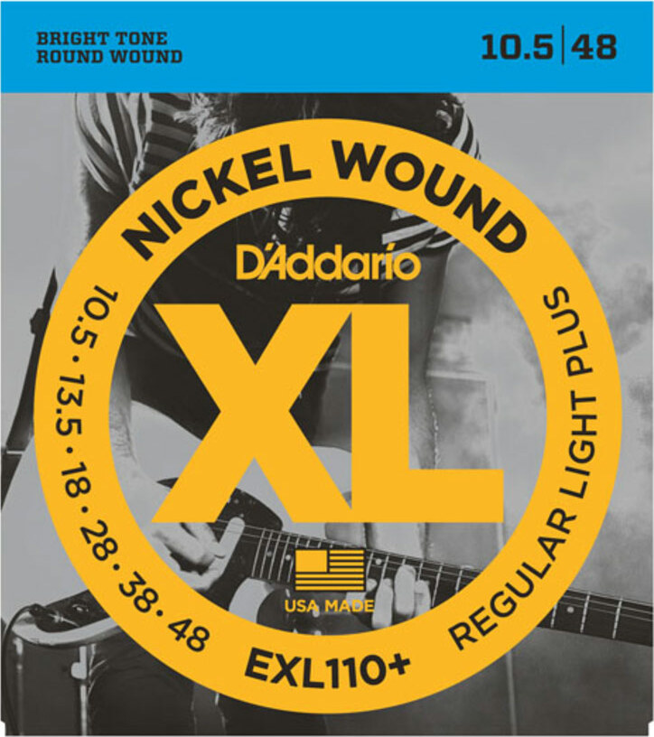 D'addario Guit. Elec. 6c Nickel Round Wound Regular Light Plus 10.5-48 Exl110+ - Elektrische gitaarsnaren - Main picture