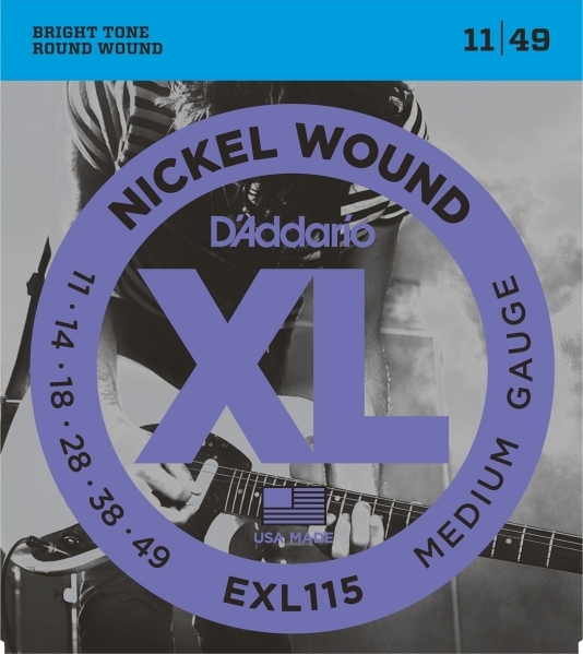 D'addario Jeu De 6 Cordes Guit. Elec. 6c Nickel Wound 011.049 Exl115 - Elektrische gitaarsnaren - Main picture