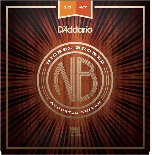 D'addario Nickel Bronze Acoustic Guitar Nb1047 Extra Light 10-47 - Westerngitaarsnaren - Main picture