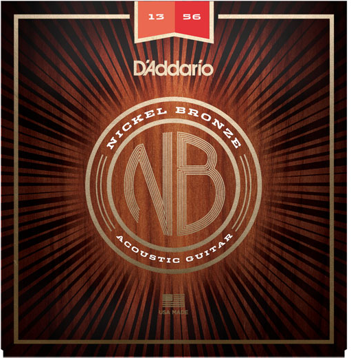 D'addario Nickel Bronze Acoustic Guitar Nb1356 Medium 13-56 - Westerngitaarsnaren - Main picture