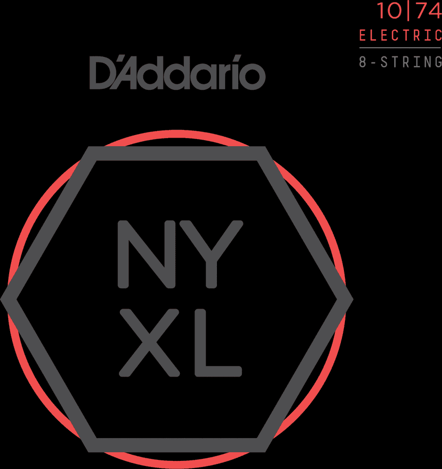 D'addario Nyxl1074 8-string Nickel Wound Electric Guitar 8c Lthb 10-74 - Elektrische gitaarsnaren - Main picture