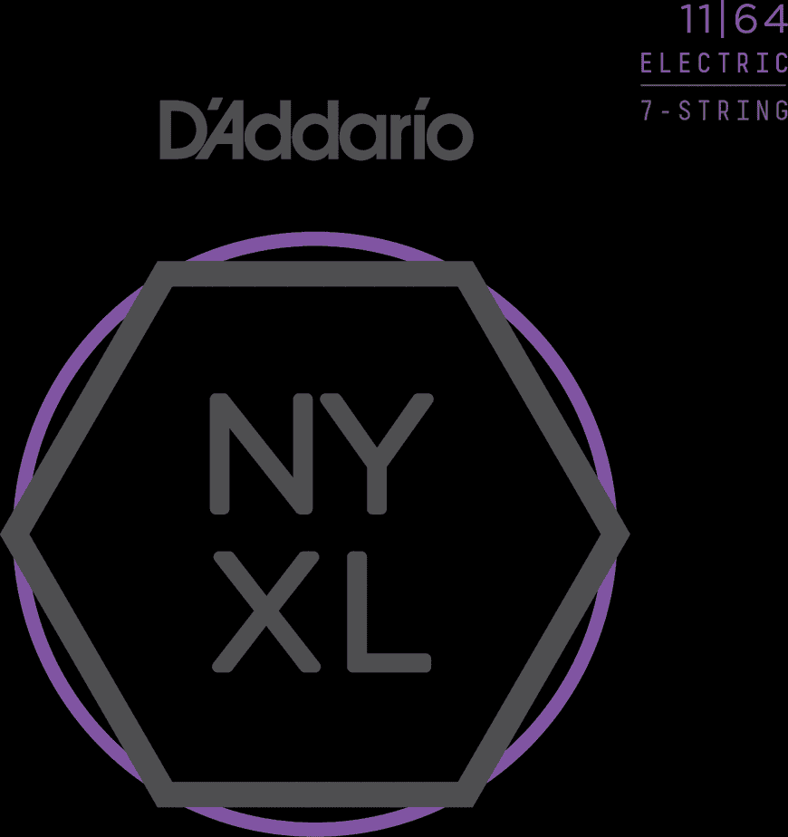 D'addario Nyxl1164 7-string Nickel Wound Electric Guitar 7c Medium 11-64 - Elektrische gitaarsnaren - Main picture