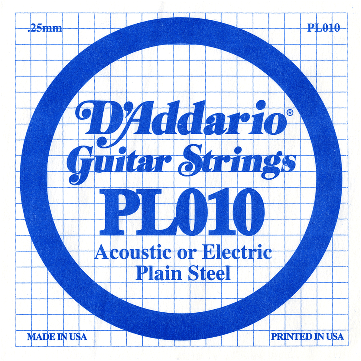 D'addario Corde Au DÉtail Xl Nickel Single Pl010 Acier Plein - Elektrische gitaarsnaren - Main picture