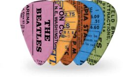 Plectrum D'addario 1CWH4-10B11 Beatles 1964 Tour Ticket Stubs Guitar Picks, Medium Gauge (.70mm) 10-Pack