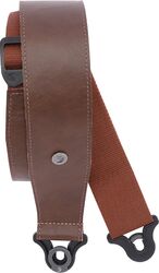 Gitaarriem D'addario Auto Lock Leather Guitar Strap Brown 6,3 cm