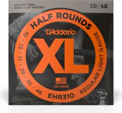 Elektrische gitaarsnaren D'addario EHR310 Electric Half Rounds Regular Light 10-46 - Snarenset