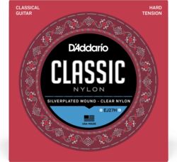 EJ27H Classic (6) Silver Plated Wrap, Nylon Core, Clear Student Nylon Trebles