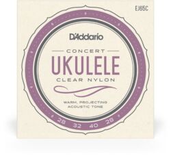 Ukulelesnaren D'addario EJ65C Pro Arte UKULELE Custom Extruded Concert - Set van 4 snaren