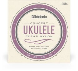 Ukulelesnaren D'addario EJ65C Pro Arte UKULELE Custom Extruded Concert - Set van 4 snaren