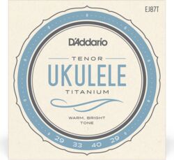 Ukulelesnaren D'addario EJ87T Ukulélé Tenor (4)  Pro-Arté Titanium 029-029 - Snarenset