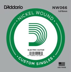 Elektrische gitaarsnaren D'addario Electric (1) NW066  Single XL Nickel Wound 066 - Snaar per stuk