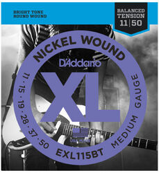 Elektrische gitaarsnaren D'addario EXL115BT Nickel Wound Medium 11-50 - Snarenset
