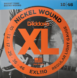 Elektrische gitaarsnaren D'addario EXL110 Nickel Wound Electric Regular Light 10-46 - Snarenset