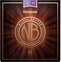 Westerngitaarsnaren  D'addario NB1152 Acoustic Nickel Bronze Set 11-52 - Snarenset