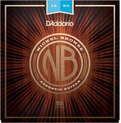 Westerngitaarsnaren  D'addario NB1253 Acoustic Nickel Bronze Set 12-53 - Snarenset